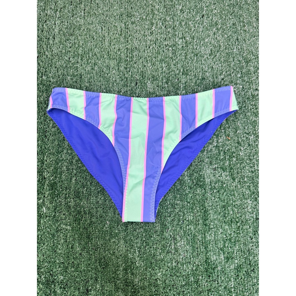 NWT Fabletics REVERSIBLE MID-RISE SWIM‎ BOTTOM  EXTREME ROYAL SUGARED LIME MED